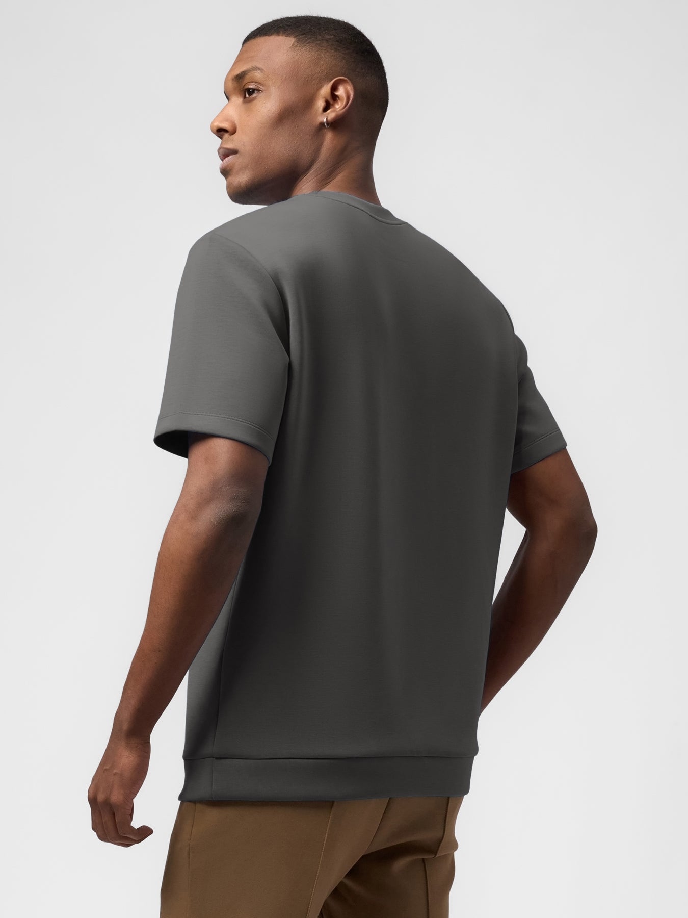 Modal Blend Short Sleeve Tee Shoulder Stitch